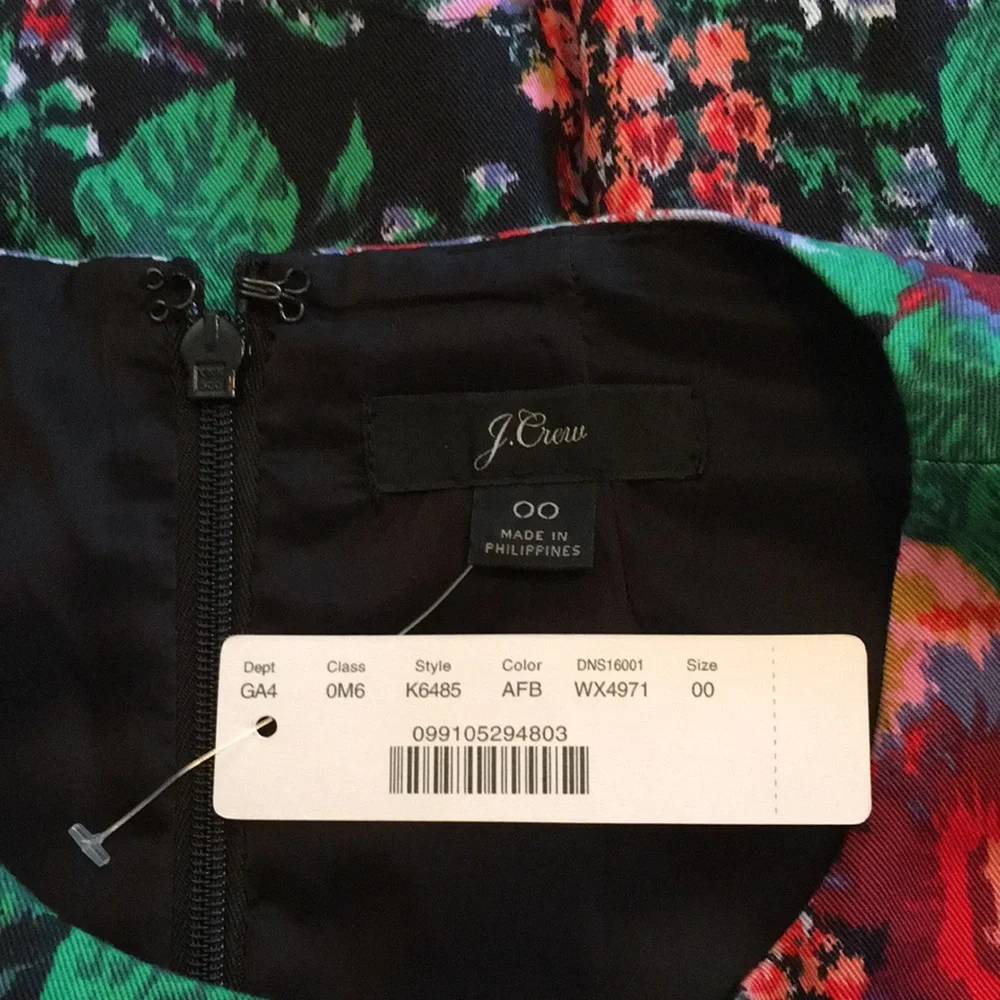 J. Crew Sleeveless floral sheath dress two-way s